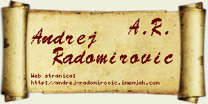Andrej Radomirović vizit kartica